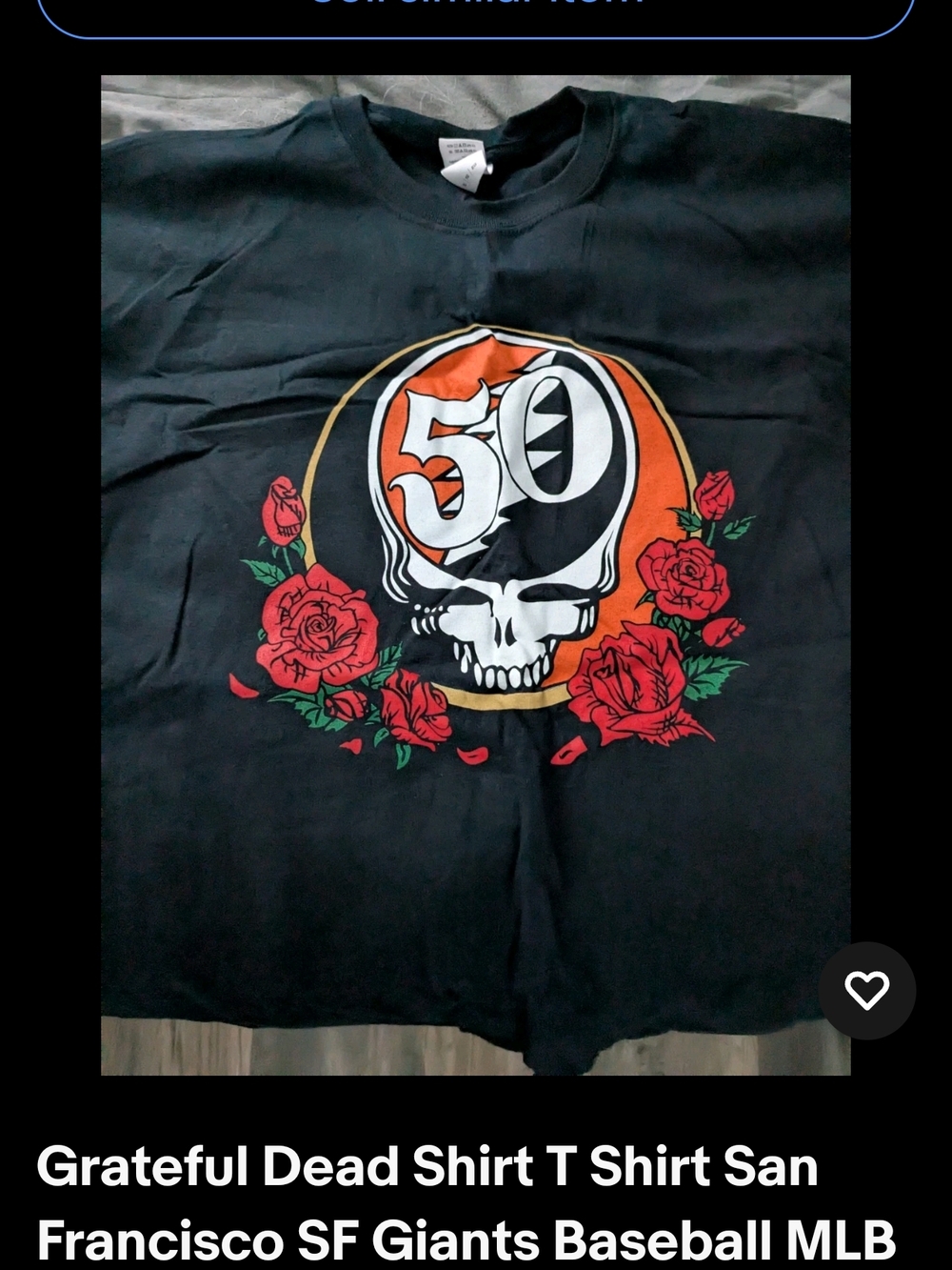 Grateful Dead 50 Skull Roses Graphic Tee - Black